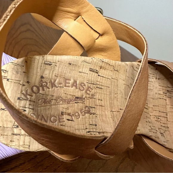 KorkEase Ava Sandals Platform Wedges Cork Tan Brown Heeled Sandal Camel Size 10 - Picture 6 of 8